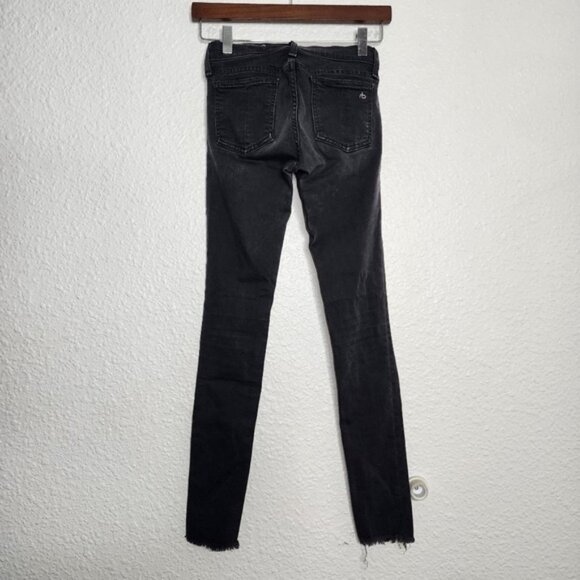 Rag & Bone Denim Leggings in Night Distressed Black Women's Size 24 - Picture 4 of 8